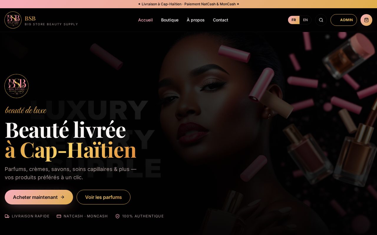 Big Store Beauty Supply website homepage